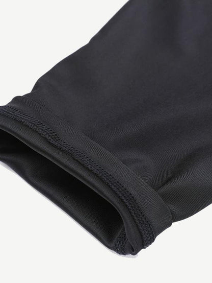 Blue Neoprene Sauna Tummy Control Leggings