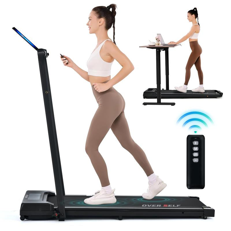 2-In-1 Portable Treadmill with Handle for Home & Office Use